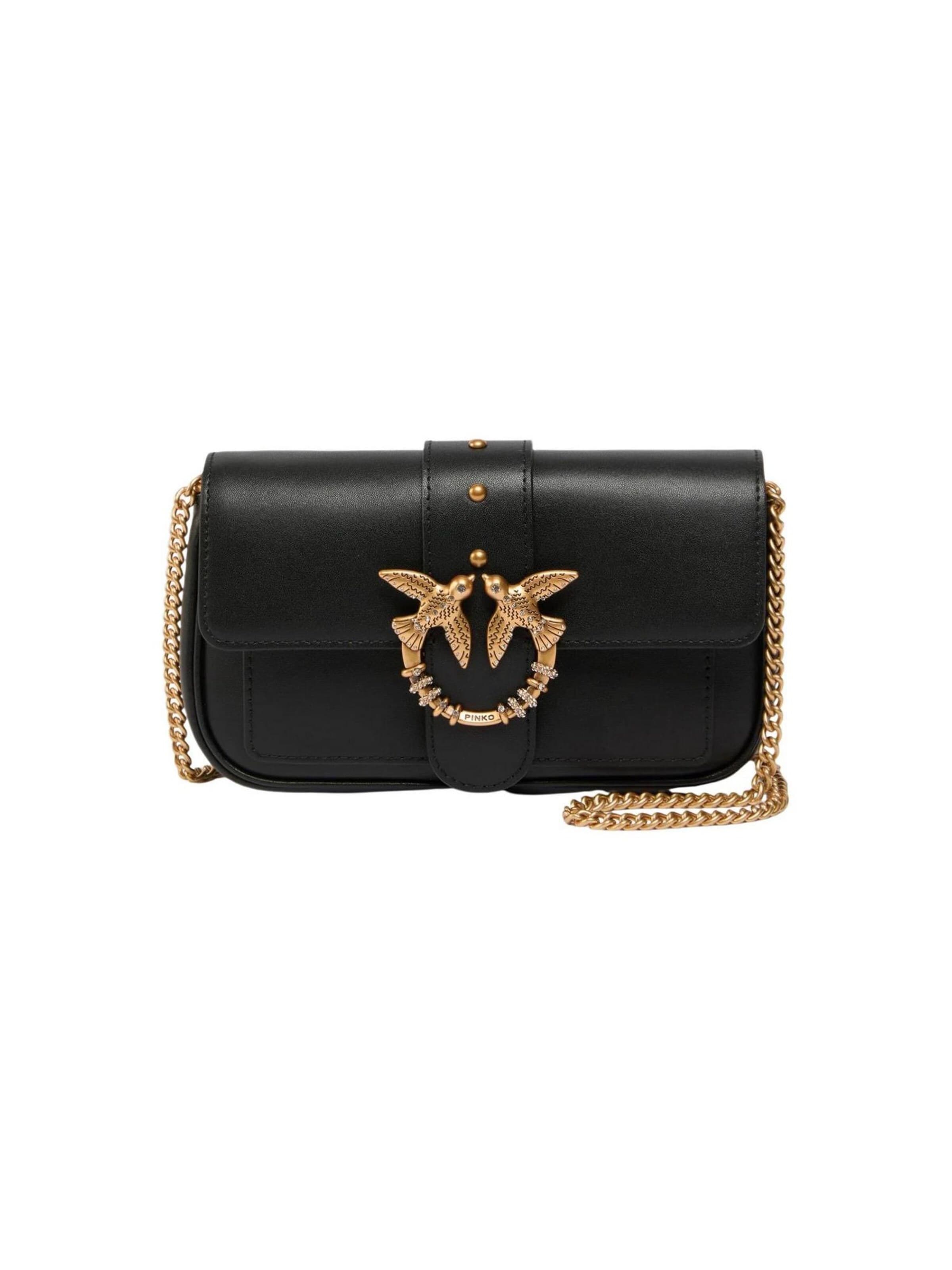 PINKO Schultertasche 'LOVE POCKET'‌‌‌‌‌‌‌‌‌ in Schwarz: Vorderseite