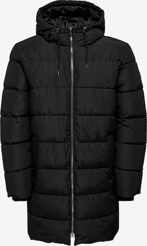 Only & Sons Winter Coat 'Melvin' in Black: front