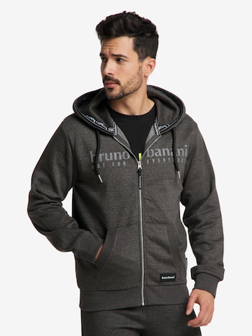 BRUNO BANANI Sweatjacke 'Albert' in Grau: predná strana