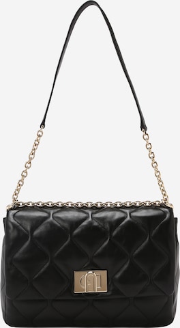 FURLA - Mala de ombro em preto: frente