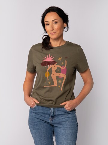 Watapparel Shirt 'Love And Flex' in Green: front