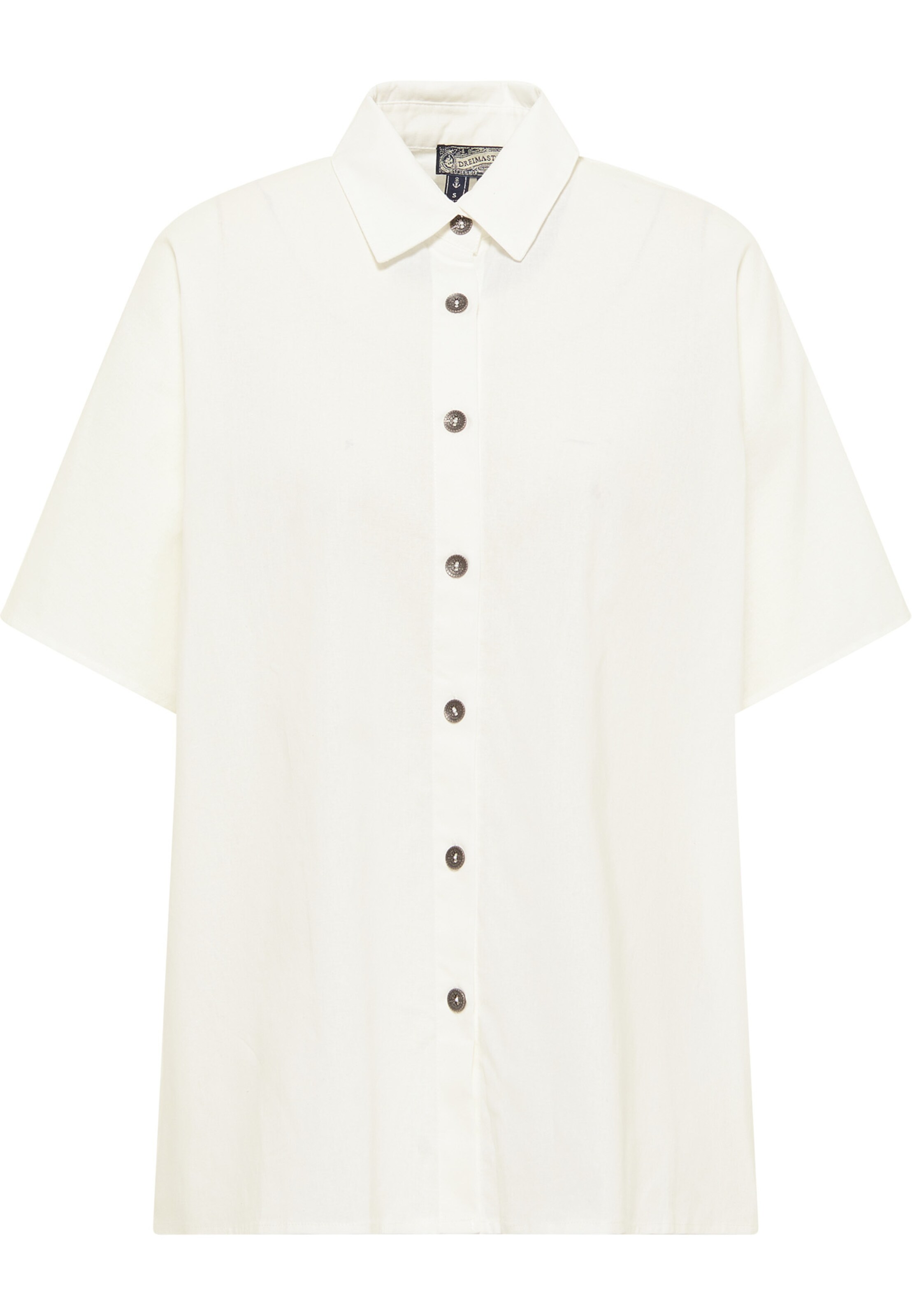 DreiMaster Vintage Blouse in Wit: voorkant