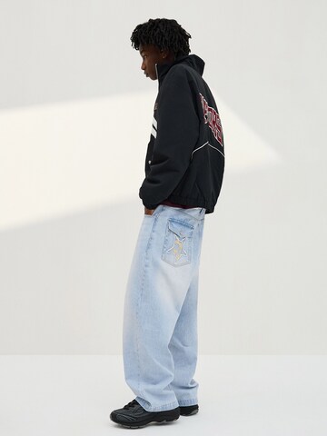 Barrel Jean Bershka en bleu