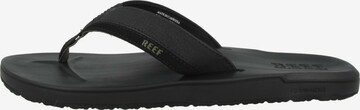 REEF Beach & Pool Shoes ' Cushion ' in Black: front