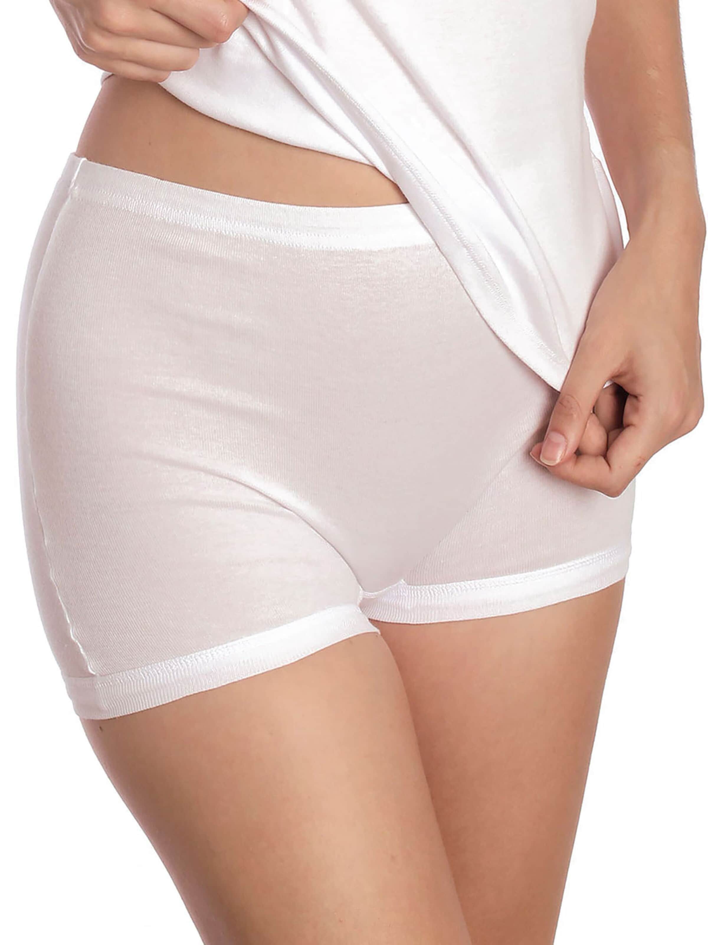 sassa Lange Unterhose 'FINE'‌‌‌‌‌‌‌‌ in Weiß