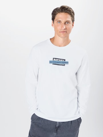 Coupe regular T-Shirt DIESEL en blanc : devant