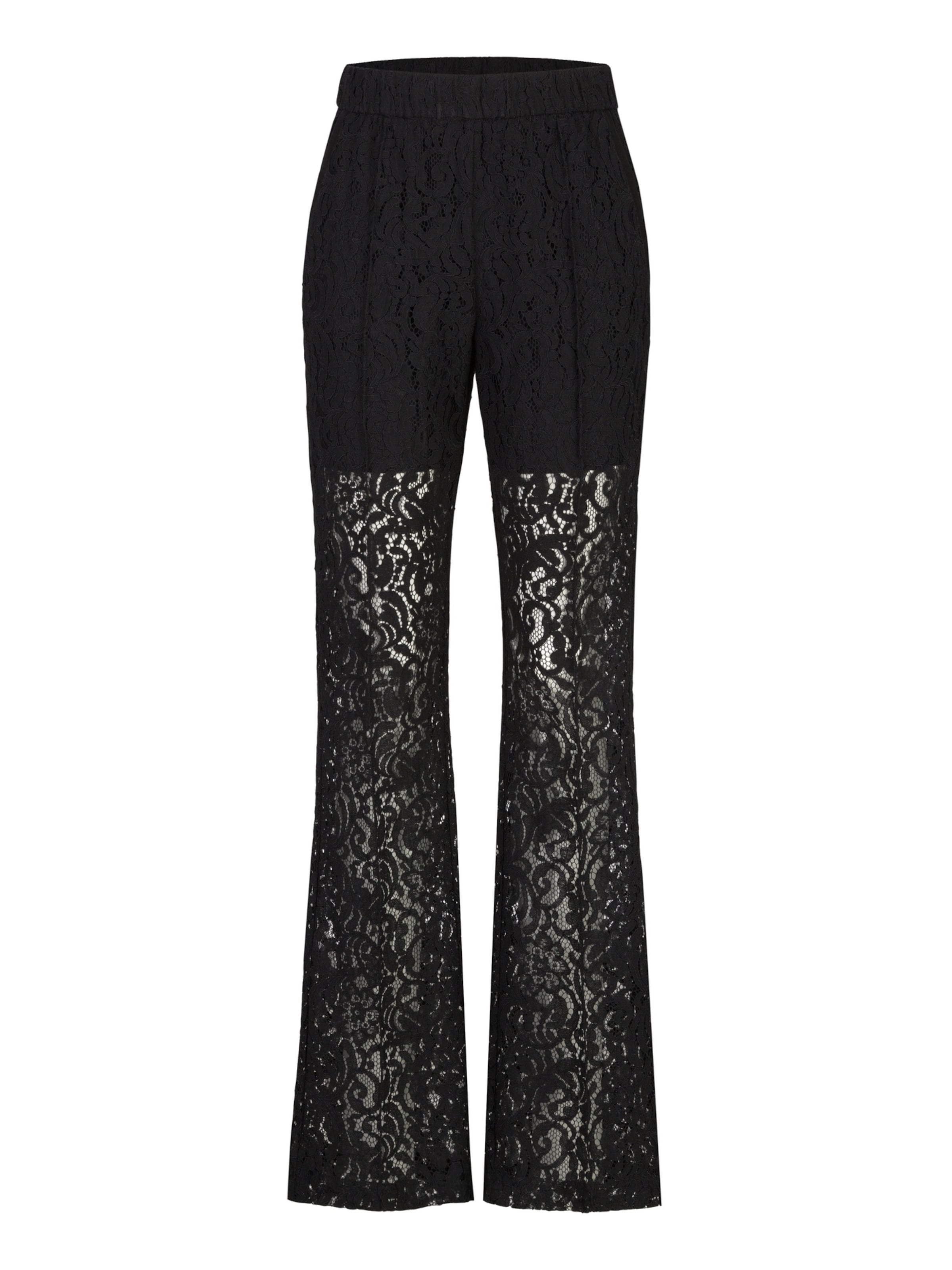 19V69 ITALIA Flared Broek in Zwart: voorkant