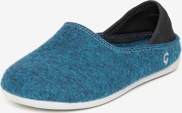 Gottstein Hausschuh 'Filzpantoffel Wool Slip-On Kids' in Grün: Vorderseite