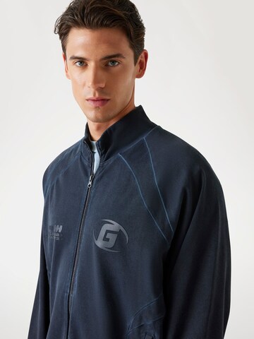 GUESS Zip-Up Hoodie in Blue