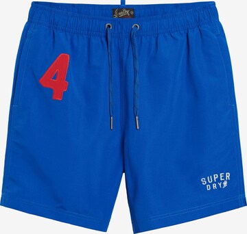 Shorts de bain Superdry en bleu : devant