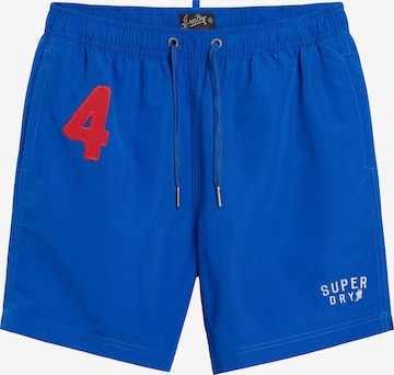 Shorts de bain Superdry en bleu : devant