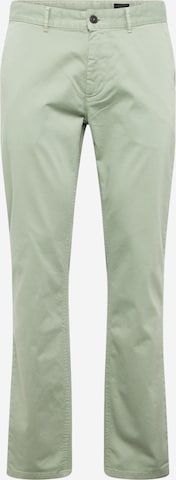 Coupe slim Pantalon chino BOSS Orange en vert : devant