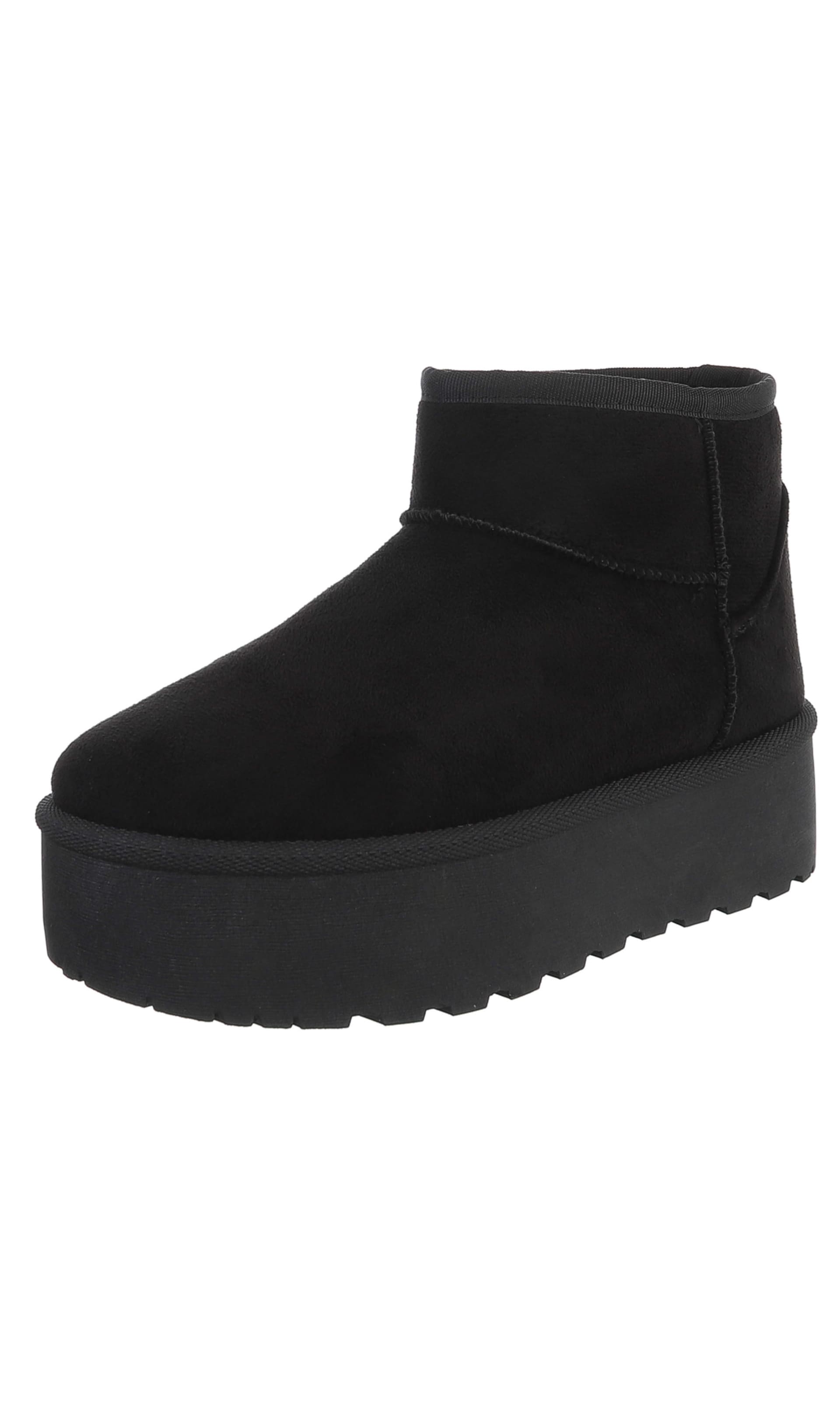 Ital-Design Snow Boots in Black: front