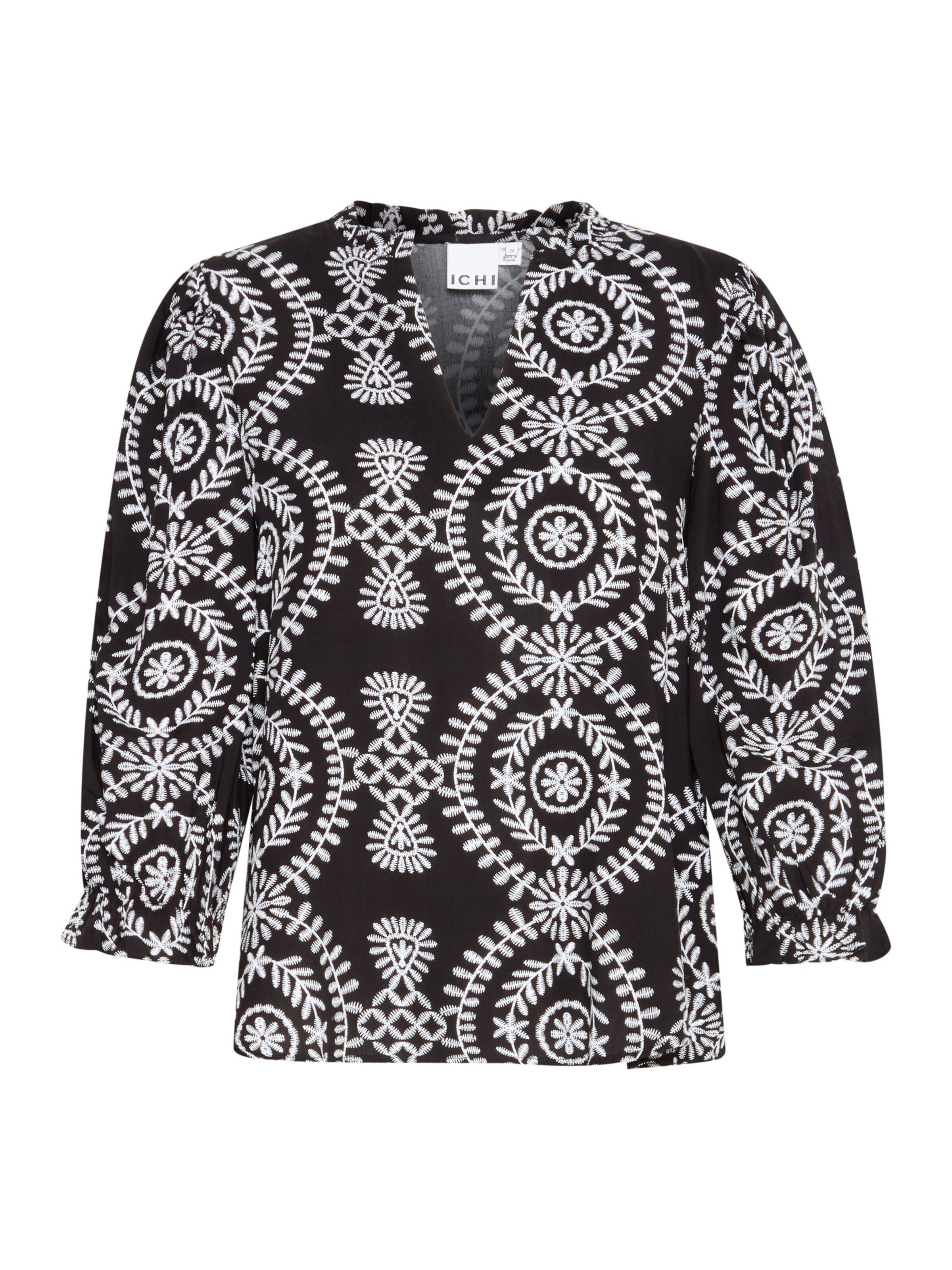 ICHI Blouse 'IXMeneka' in Black: front