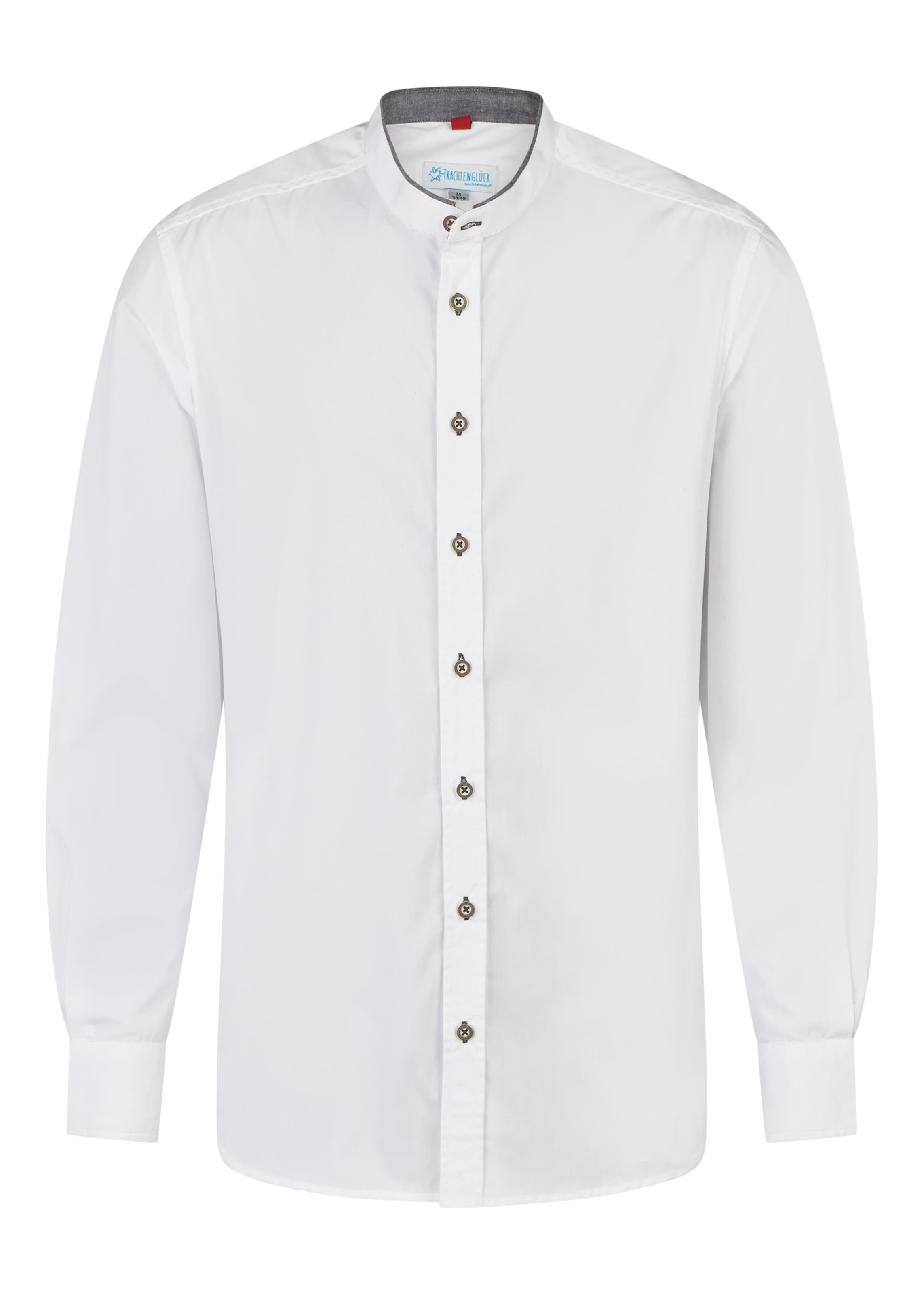 SPIETH & WENSKY Trachtenhemd 'Falkland' mit Stehkragen in Grau: Vorderseite