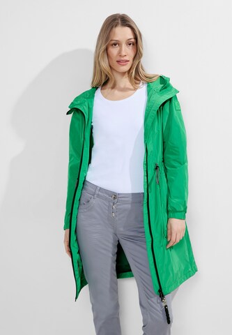 CECIL Between-Seasons Coat in Green: front