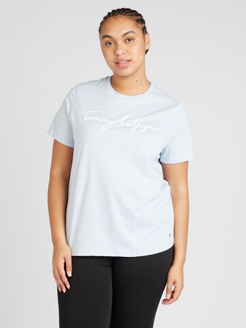 Tommy Hilfiger Curve - Camiseta en azul: frente