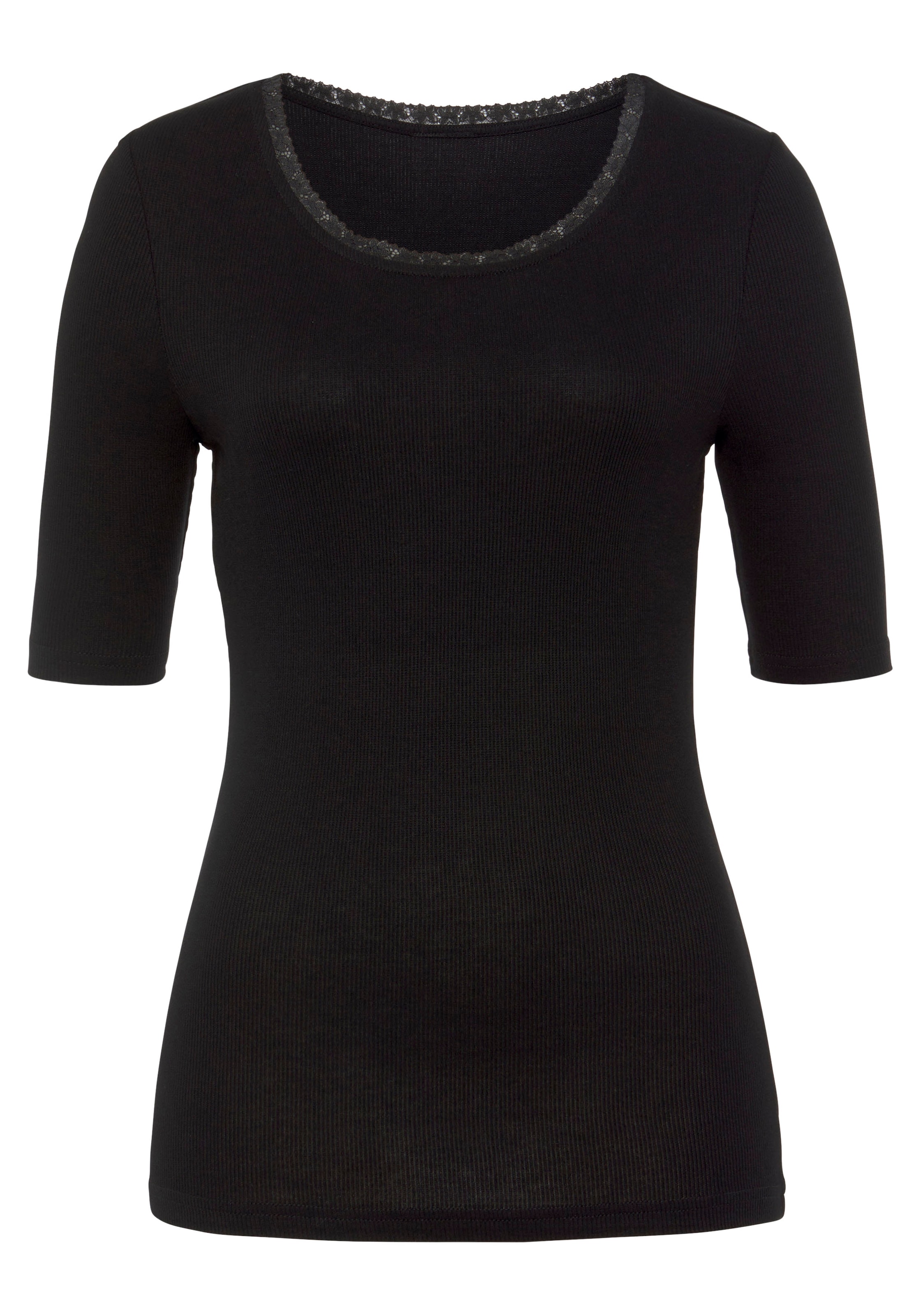 LASCANA Shirt in Black: front