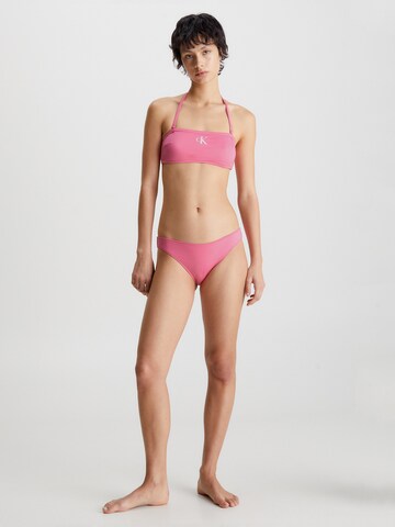 Calvin Klein Swimwear Bandeau Bikini Top in Pink