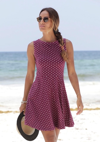 BEACH TIME Plážové šaty – červená: přední strana