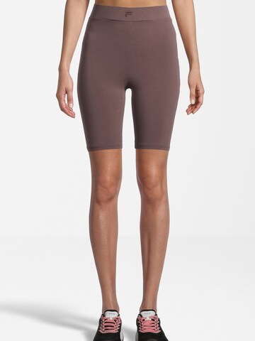 FILA Skinny Shorts in Braun: Vorderseite