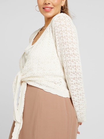 ONLY Carmakoma Knit Cardigan 'SOLA' in Beige