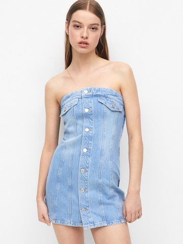 Pull&Bear Jurk in Blauw: voorkant