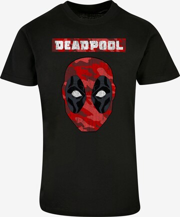 ABSOLUTE CULT T-Shirt 'Deadpool - Camo Head' in Schwarz: predná strana