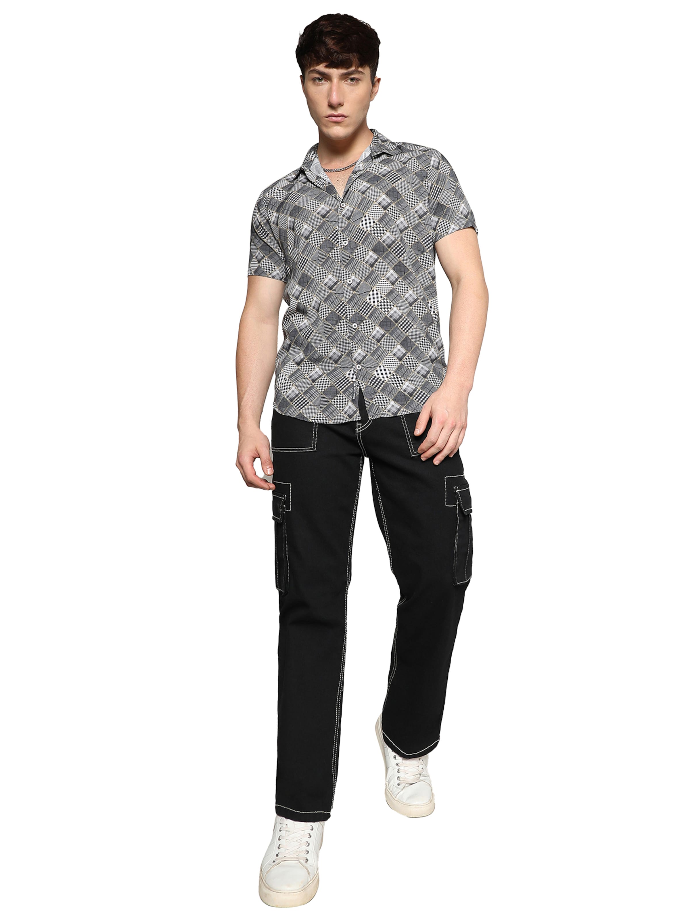 Campus Sutra Mugav suurus Triiksärk 'Jonah', värv hall