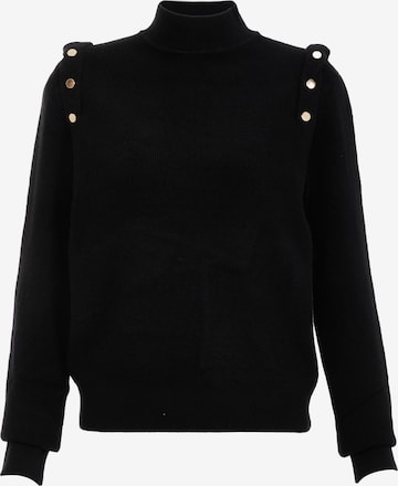 Pull-over paino en noir : devant