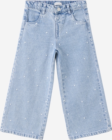 MANGO KIDS Wide Leg Farkut 'CUORE' värissä sininen: etupuoli