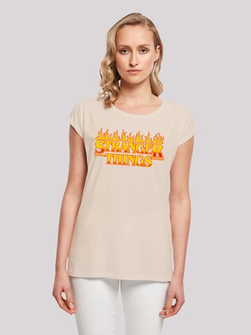 T-shirt 'Stranger Things Fire Netflix TV Series' F4NT4STIC en beige