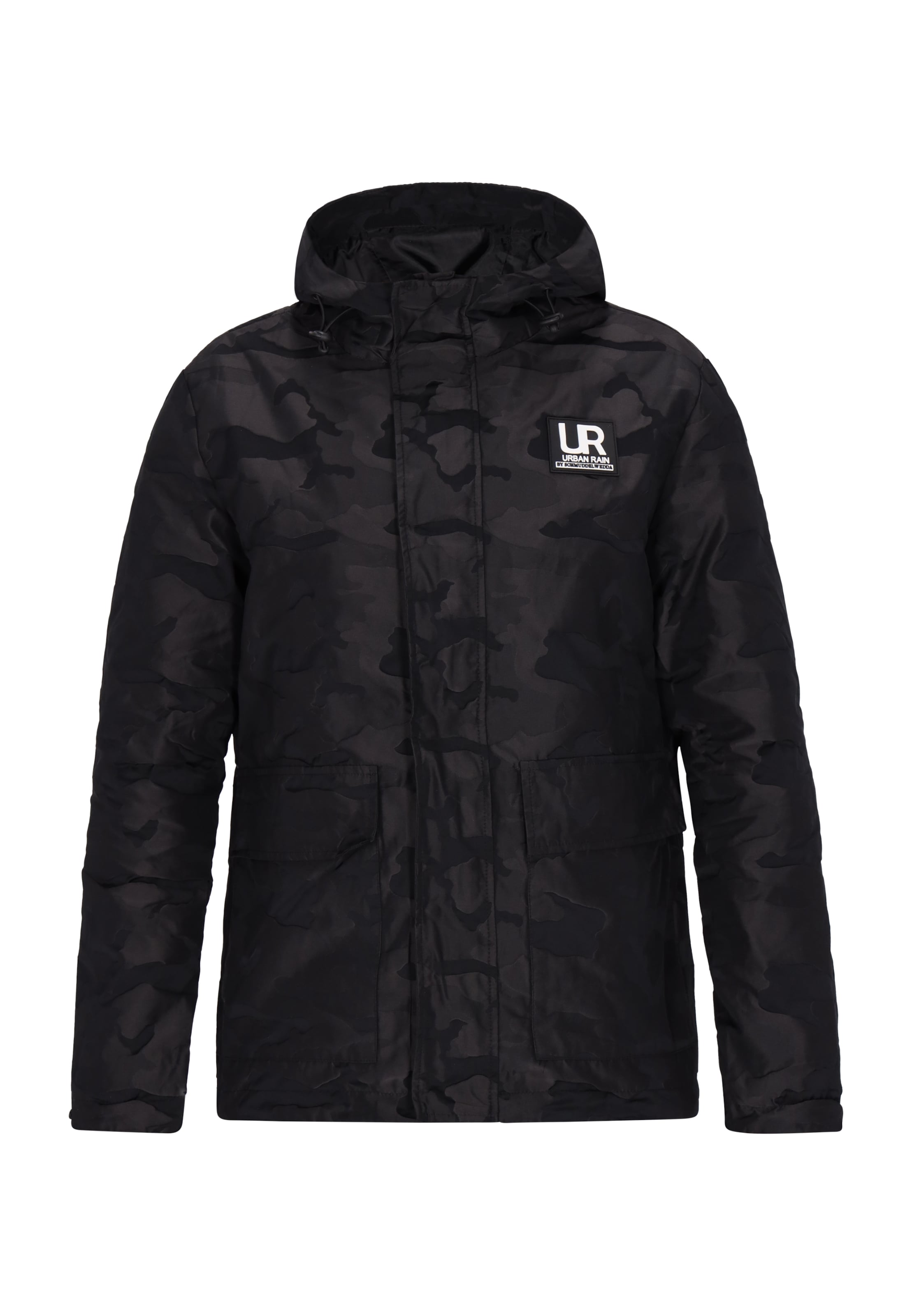 urban rain by Schmuddelwedda Between-season jacket in Black: front
