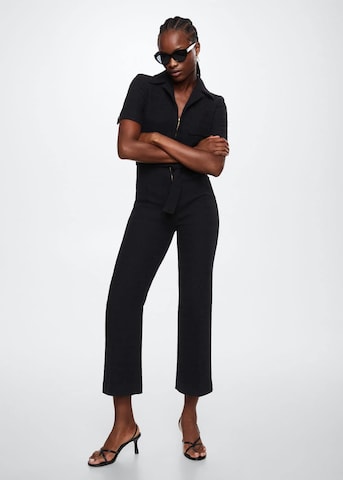 MANGO Jumpsuit 'Paris' in Zwart: voorkant