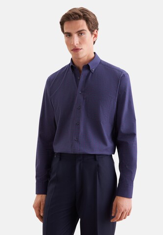 SEIDENSTICKER Regular fit Overhemd in Blauw: voorkant