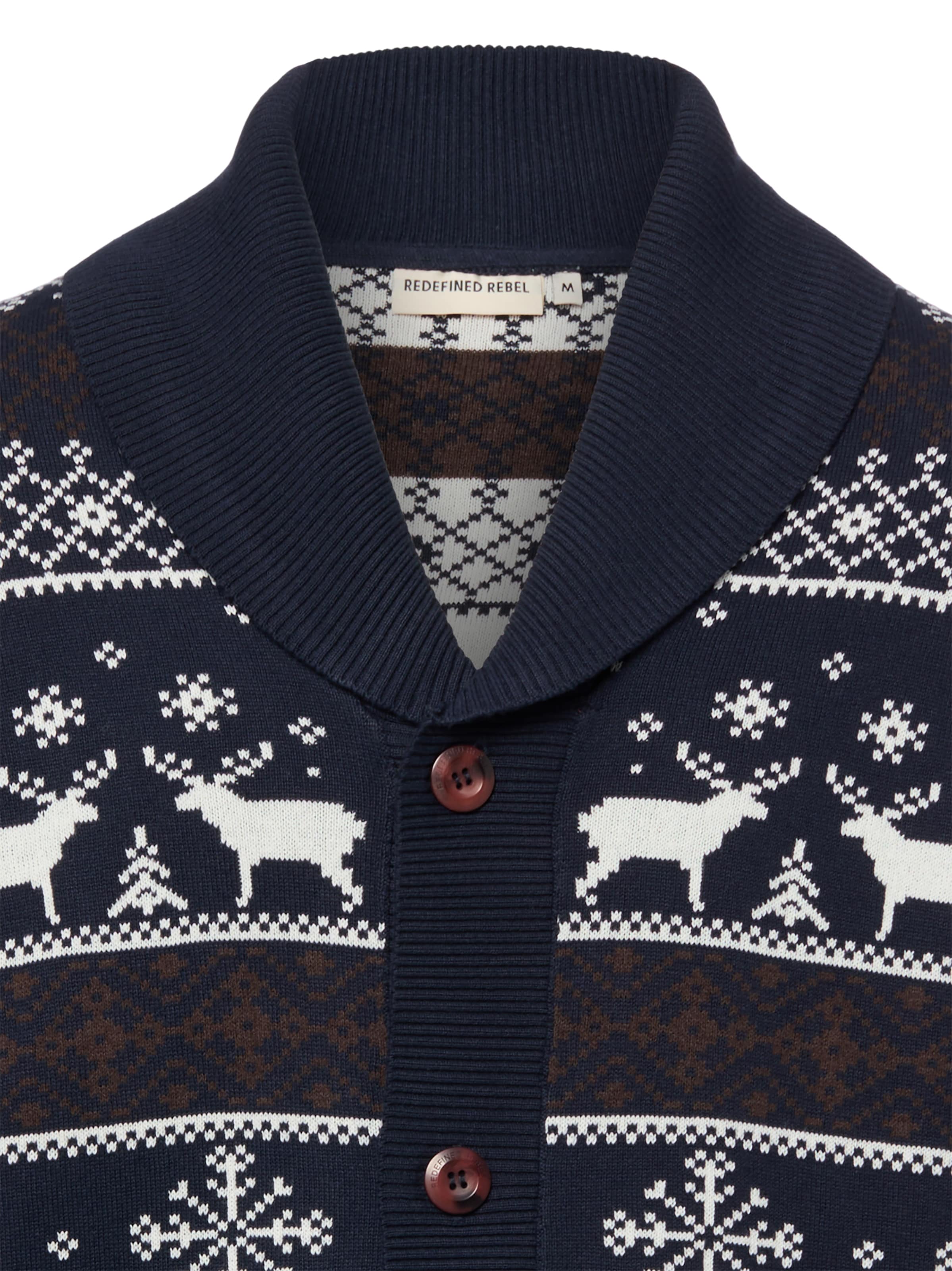 Redefined Rebel Gebreid vest 'Santa' in Blauw