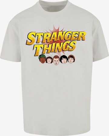T-Shirt 'Stranger Things Comic Heads Netflix TV Series' F4NT4STIC en gris : devant