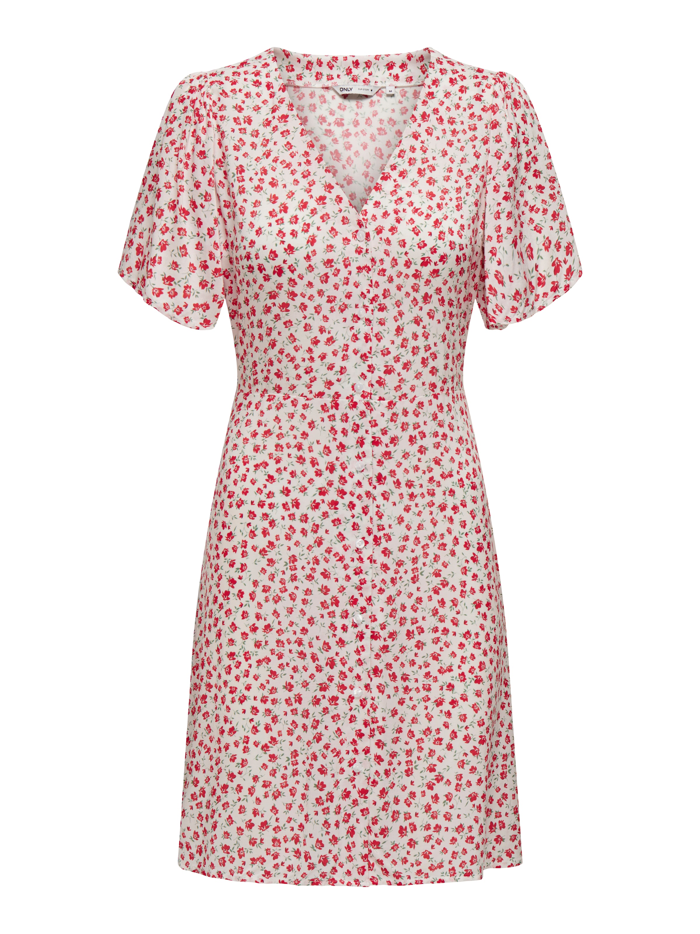 ONLY Skjortklänning 'ONLEVIDA' i vit: framsida