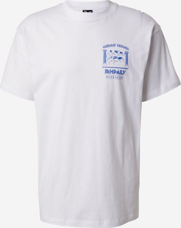 Iriedaily - Camisa 'Gourmet Express' em branco: frente