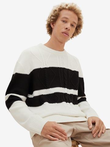 TOM TAILOR DENIM Sweater in White