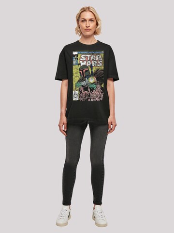 Maglia extra large 'Star Wars Boba Fett Comic' di F4NT4STIC in nero