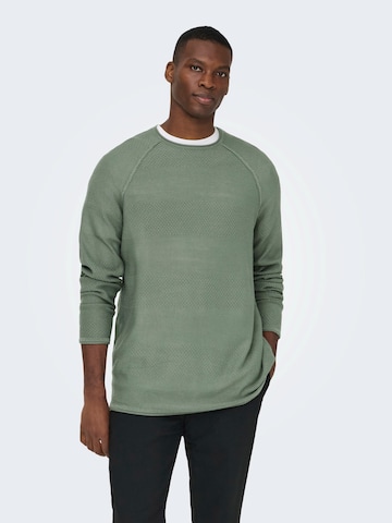 Only & Sons Tröja i grön: framsida