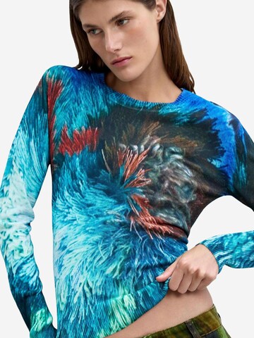 Desigual Pullover 'JERS_POMPOM_LACROIX 26WWJF02'‌‌‌‌‌ in Blau