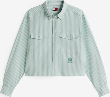 Tommy Jeans Bluse in Grün: Vorderseite