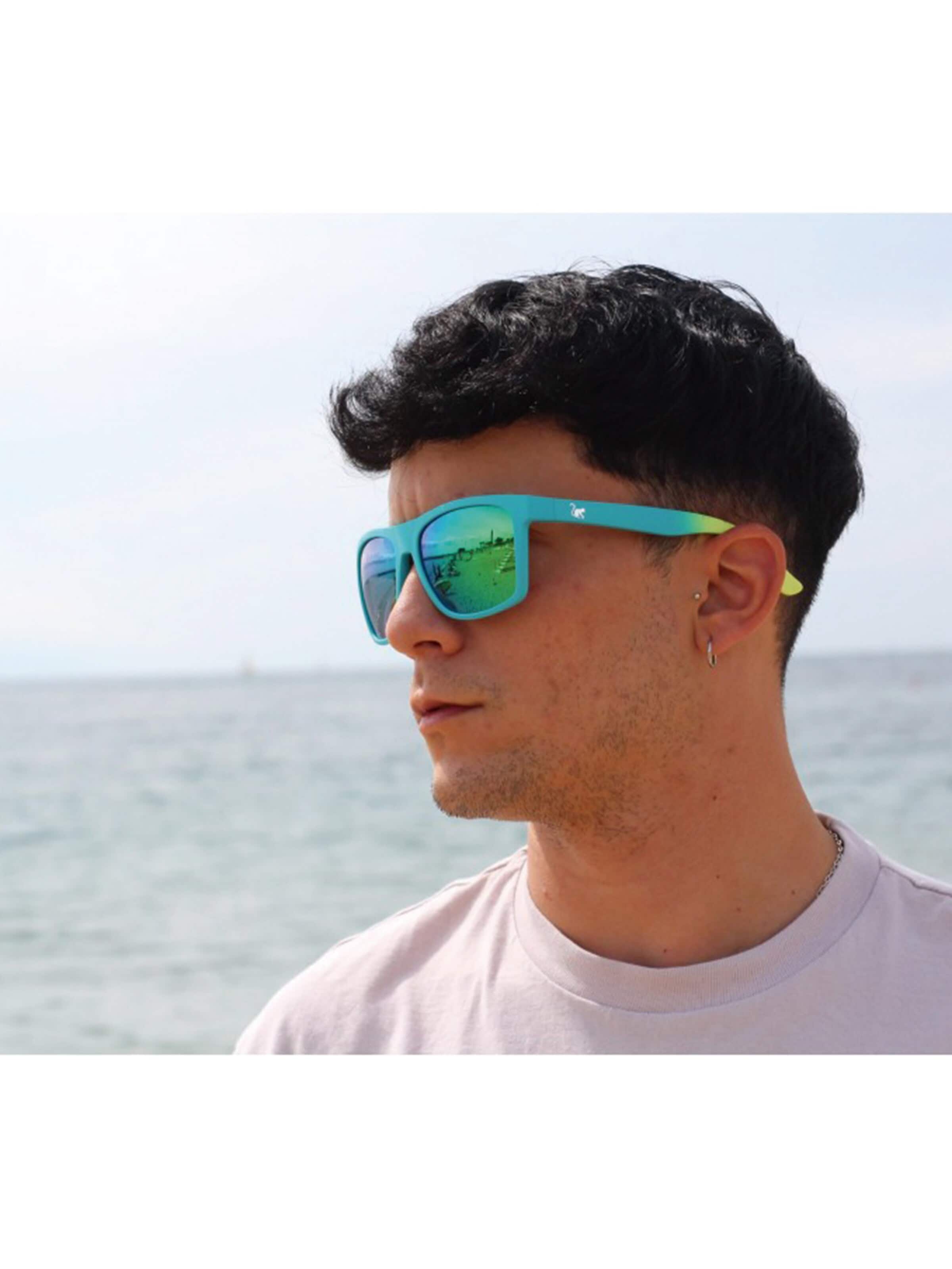Surf Monkey Sportowe okulary przeciwsłoneczne w kolorze zielony