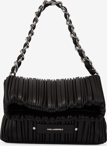 Karl Lagerfeld - Bolso de hombro en negro: frente