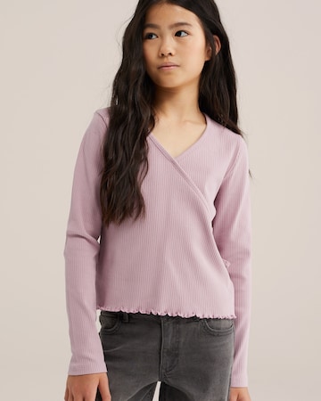 WE Fashion Футболка в Лиловый: спереди