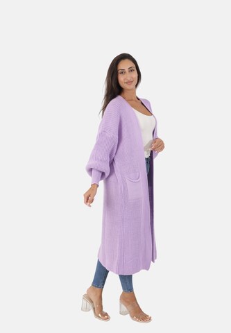 Elara Gebreide mantel in Lila