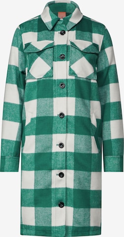 STREET ONE Between-Seasons Coat in Green: front