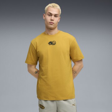 PUMA Shirt 'PUMA x SONIC THE HEDGEHOG' in Yellow: front